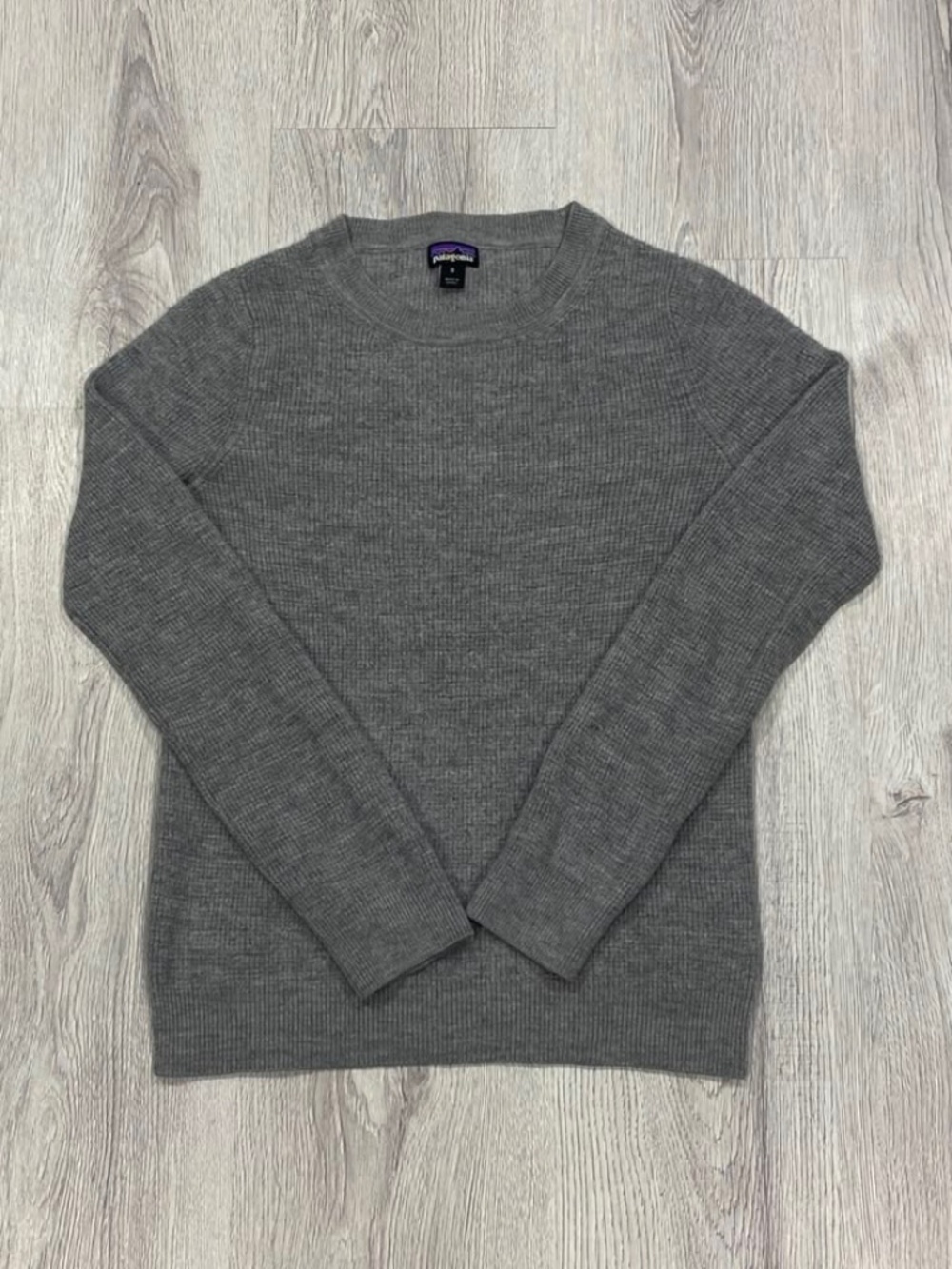 Patagonia Grey 100% Merino Wool Crewneck Sweater - Size S